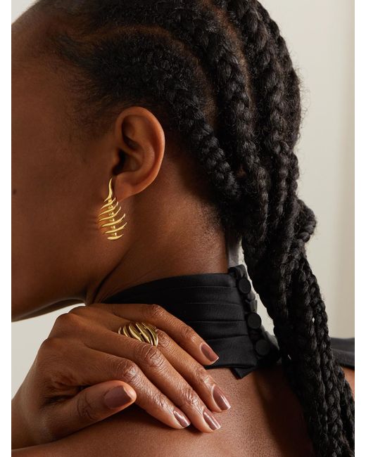 Fernando Jorge Metallic Flame Mini 18-Karat Earrings