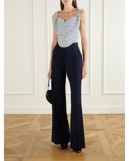 Vivienne Westwood Blue Sunday Polka-Dot Poplin Corset Top