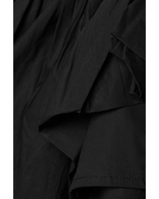 Haut Raccourci Épaules Nues En Popeline De Coton À Volants Carla Ulla Johnson en coloris Black