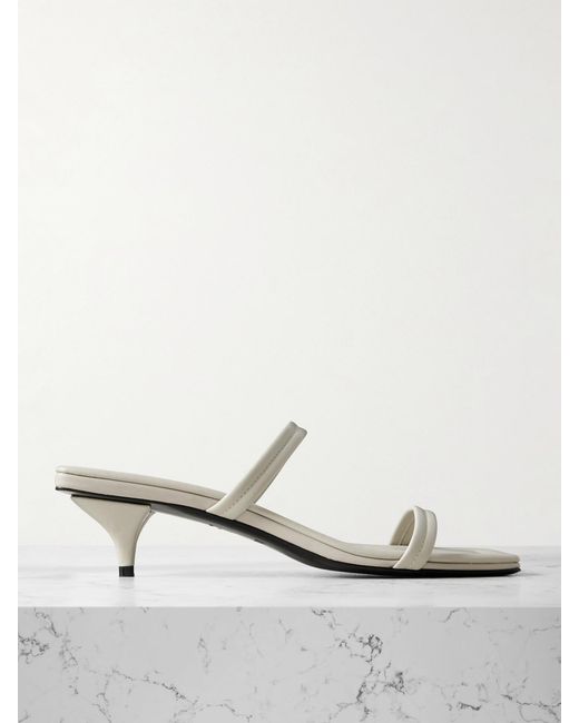 St. Agni White Leather Sandals