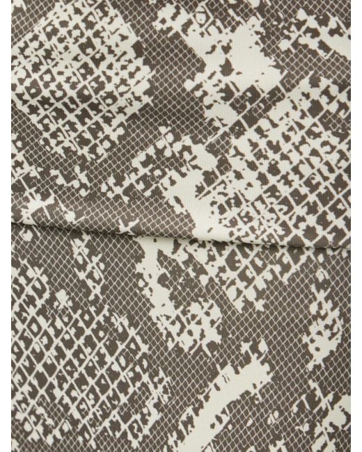 Adidas By Stella McCartney Gray Snake-Print Recycled-Stretch Leggings