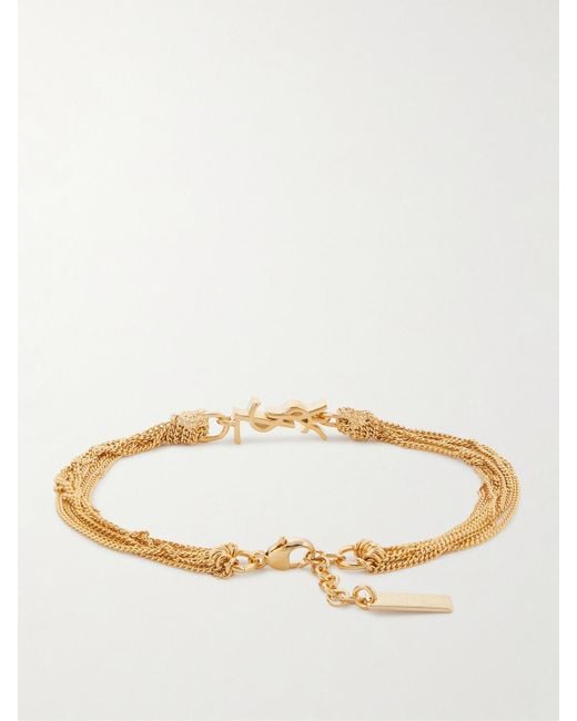 Saint Laurent Natural Tone Bracelet