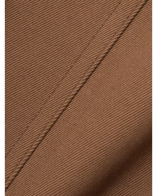 Moncler Natural Hose Mit Geradem Bein Aus Gabardine Aus Einer Baumwollmischung Mit Applikation