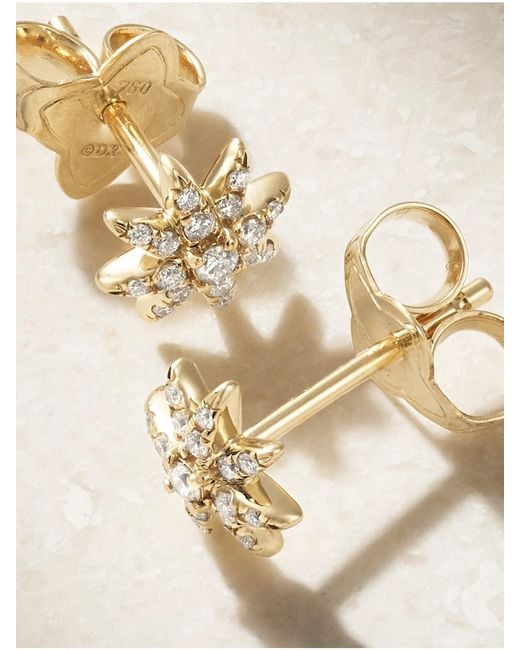 David Yurman Natural Starburst 18-Karat Diamond Earrings