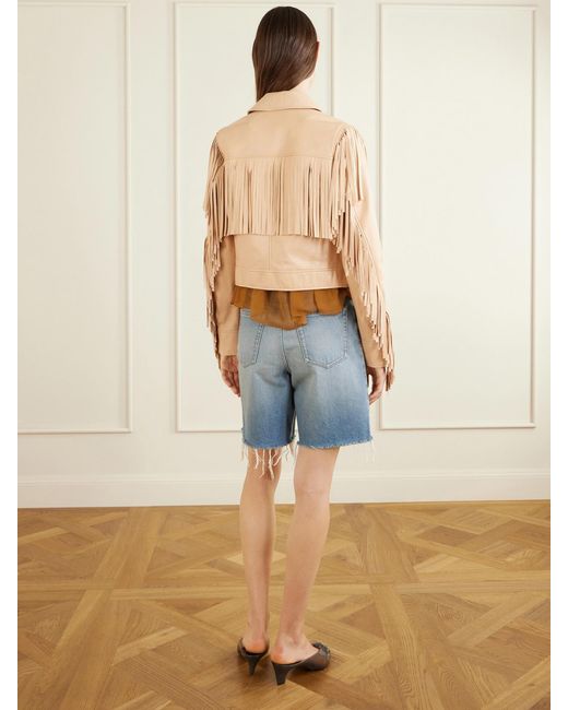 Chloé Natural Fringed Leather Jacket