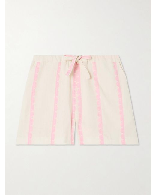 Short En Coton À Rayures Safia Lemlem en coloris Pink