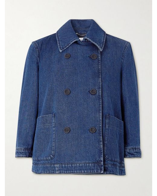 Altuzarra Blue Hayden Double-Breasted Denim Jacket