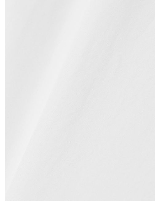 Suzie Kondi White Kori Cropped Cotton-Poplin Top