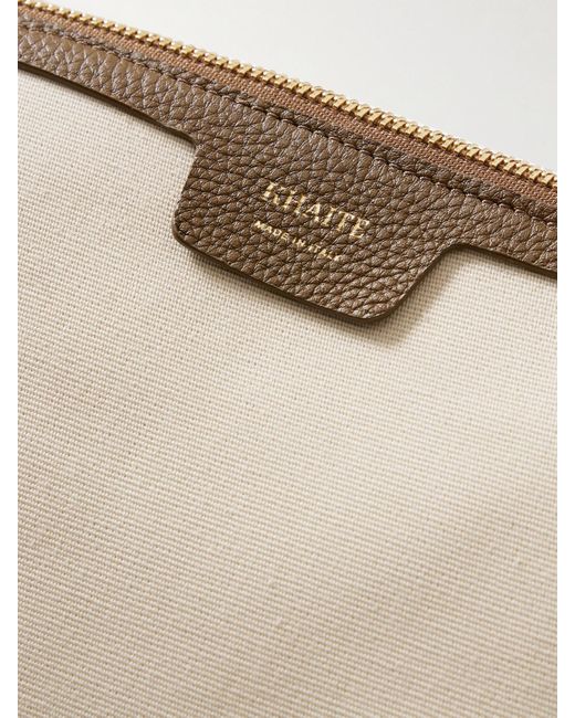Sac Porté Épaule En Toile À Finitions En Cuir Texturé Lina Medium Khaite en coloris Natural
