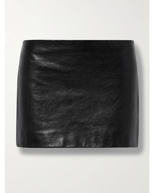 Khaite Black Jett Minirock Aus Leder