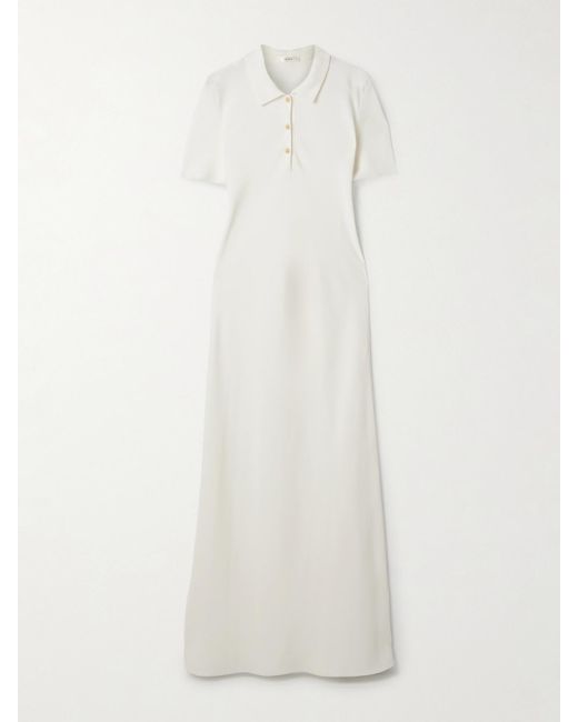 ワンピース The Row Valenit Long Dress In Silk Blend The Row Valenit Silk-Crepe Maxi Dress in White | Lyst