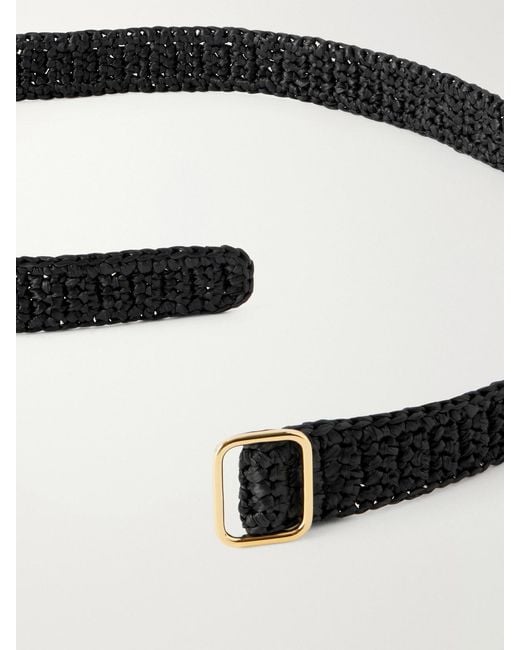 DEHANCHE Black Mako Raffia-Effect Belt