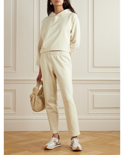 Another Tomorrow Natural Organic Cotton-Blend Jersey Track Pants