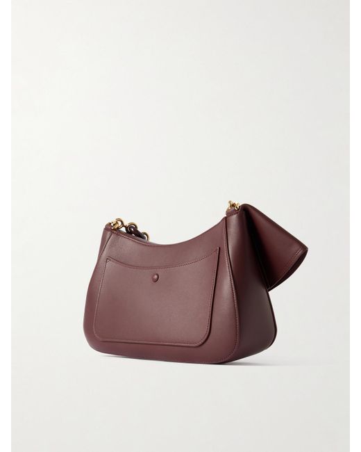 Loewe Brown Ola Mittelgroße Schultertasche Aus Leder Mit Verzierungen