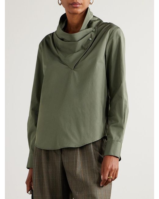 Twp Green My Maria Cotton-Poplin Shirt