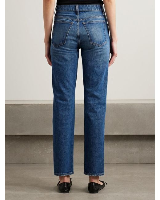 Khaite Blue Viv Hoch Sitzende Jeans Mit Schmalem Bein