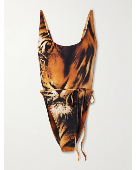 Skims Multicolor Roberto Cavalli Signature Swim Tie Waist One Piece