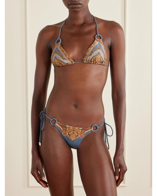 Zimmermann White Mahon Printed Bikini