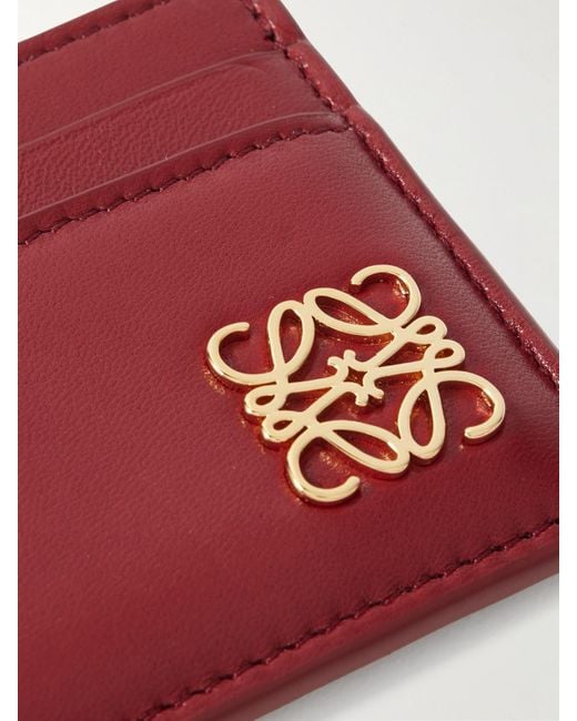 Loewe Red Anagram Kartenetui Aus Leder Mit Verzierung