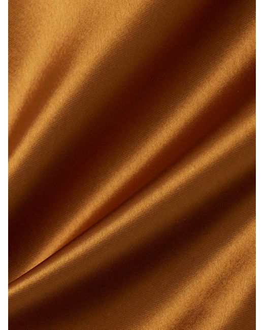 Galvan Brown Ischia Top Aus Satin