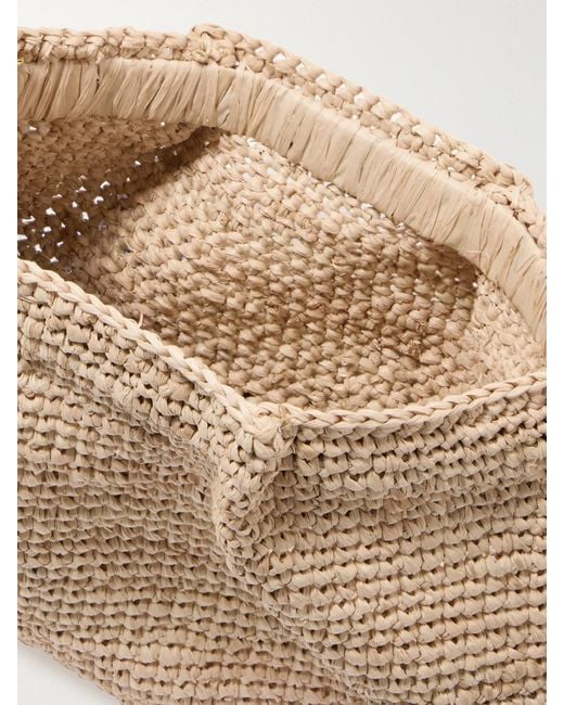 Loeffler Randall Natural Mavis Ruffled Raffia Shoulder Bag