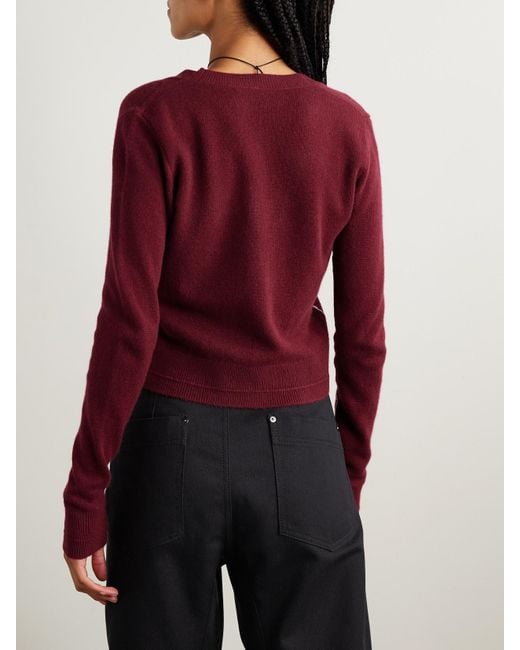 Cardigan En Laine Et Cachemire Mélangés Shrunken Maria McManus en coloris Red