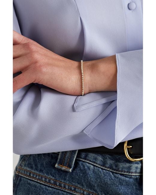 STONE AND STRAND Natural Baseline 14-Karat Diamond Tennis Bracelet
