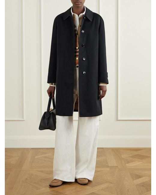 Burberry Black Cotton-Gabardine Coat