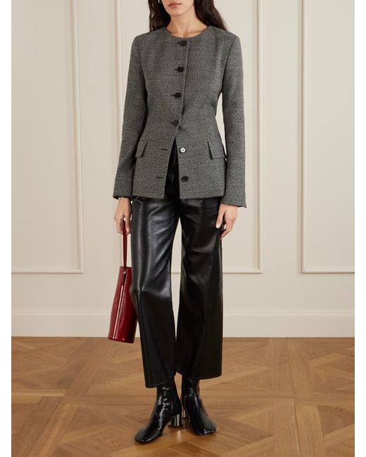 Proenza Schouler Gray Annemarie Mélange Wool-Blend Tweed Jacket