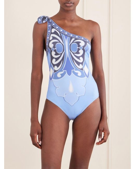 LaDoubleJ Blue Goddess Printed Swimsuit