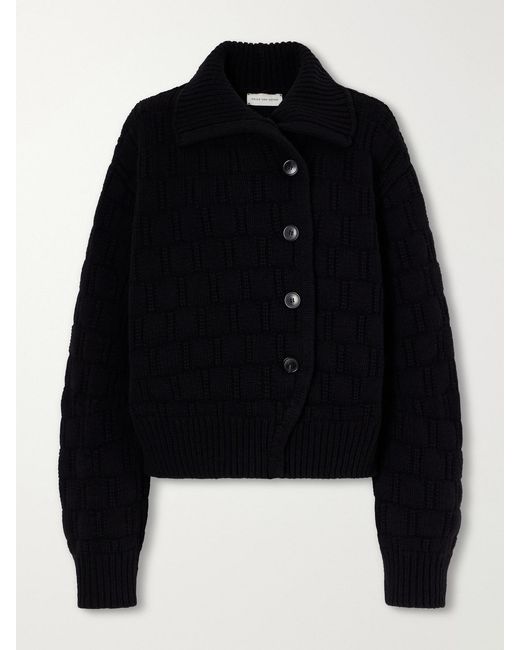 Dries Van Noten Black Wool And Cashmere-Blend Sweater