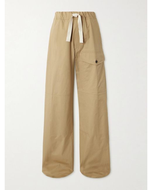 Dries Van Noten Natural Cotton-Twill Cargo Pants