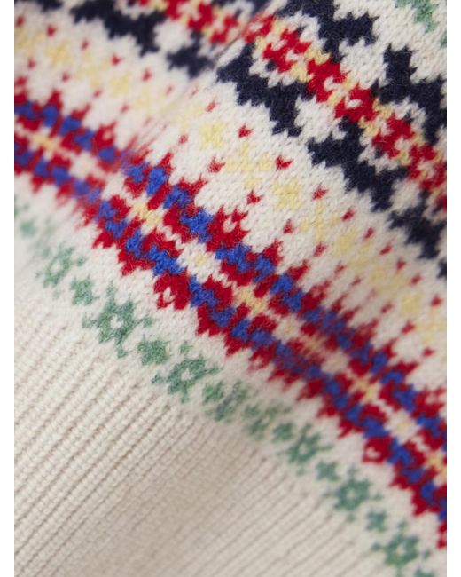 &Daughter White Fair Isle Wool Sweater