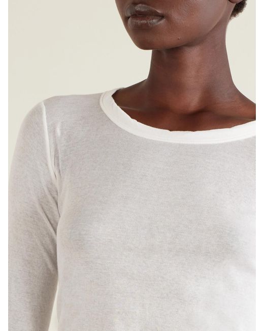 Rick Owens White Cotton-Jersey T-Shirt