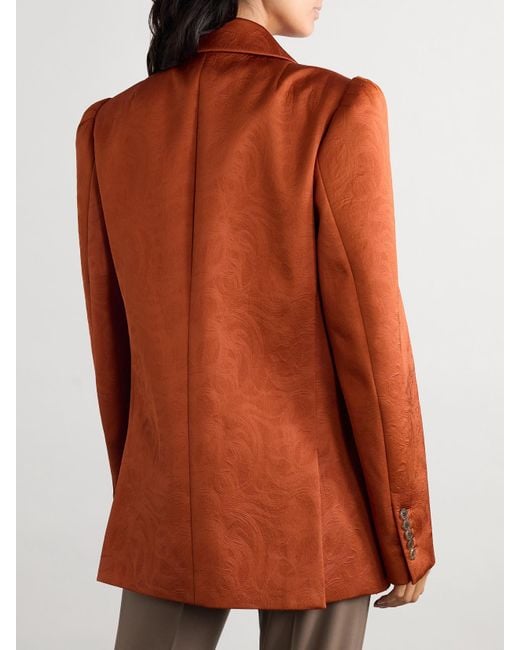 Dries Van Noten Brown Blazer Aus Crêpe Mit Prägungen