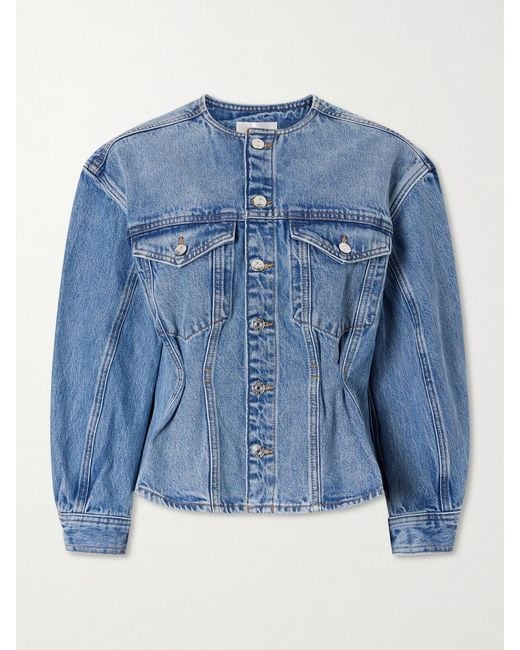 FRAME Blue The Nipped Denim Jacket