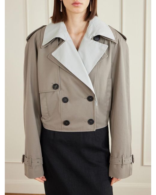 The Attico Natural Double-Breasted Trench Coat