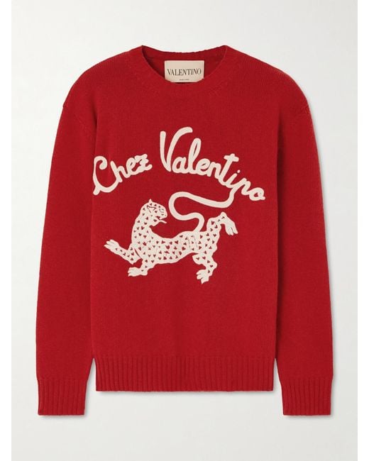 Valentino Garavani Embroidered Wool Sweater