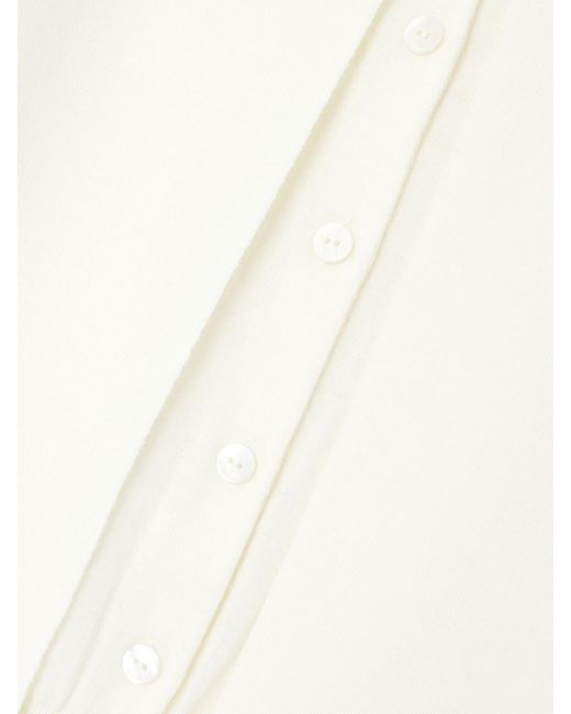 Loewe White Layered Wool Cardigan