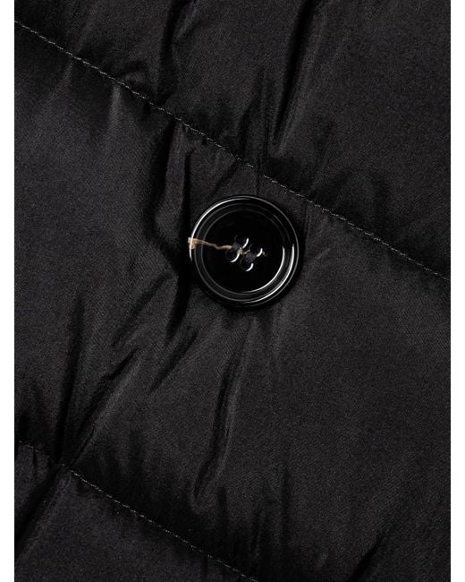 Burberry Black Hooded Belted Double-Breasted Quilted Shell Down Coat