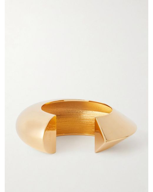 Alaïa Natural Edge-Plated Cuff