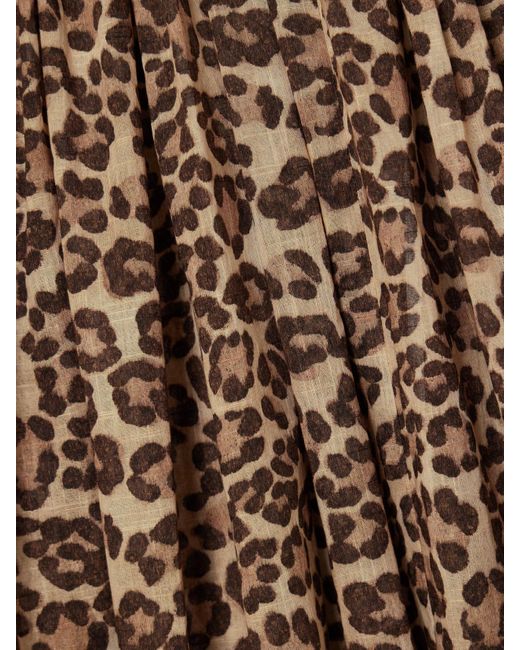 Zimmermann Natural Wanderlust Cutout Leopard-Print Cotton-Voile Maxi Dress