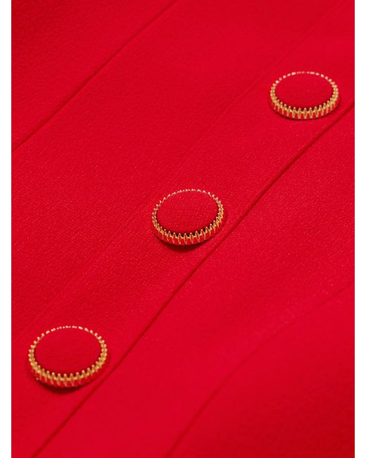 Rebecca Vallance Red Cameron Minikleid Aus Crêpe Mit Zierknöpfen