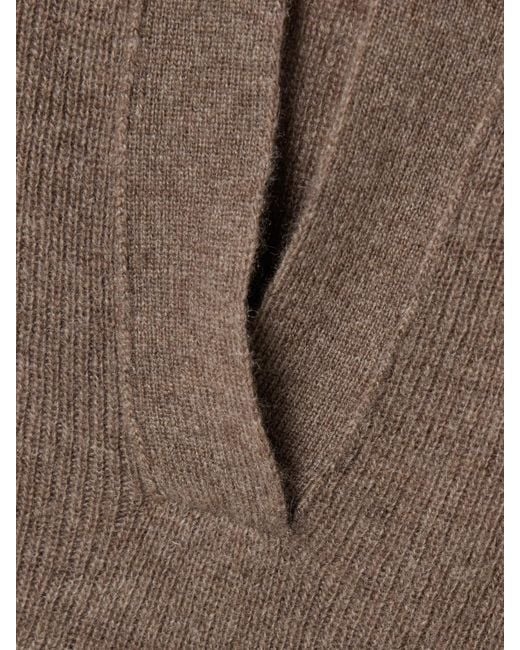 Citizens of Humanity Brown Simone Ribbed Wool And Cashmere-Blend Polo Sweater