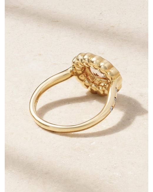 Marlo Laz Natural Lexie 18-Karat, Morganite And Diamond Ring