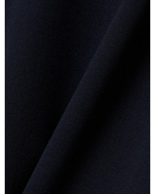 FFORME Blue Jem Wool-Blend Crepe Flared Pants
