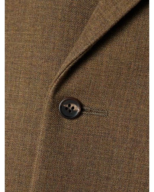 Carven Brown Oversized Double-Breasted Wool-Twill Blazer