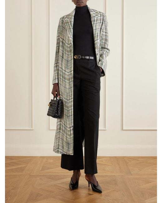 Missoni Gray Striped Wool-Blend Coat