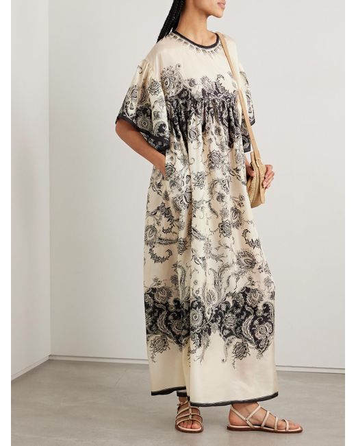 Zimmermann Multicolor Rhiannon Paisley-Print Silk Maxi Dress