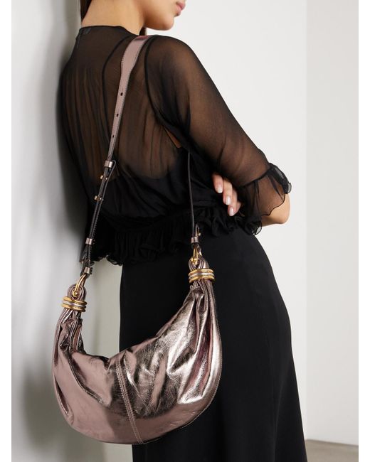 Chloé Pink Bracelet Embellished Leather Shoulder Bag